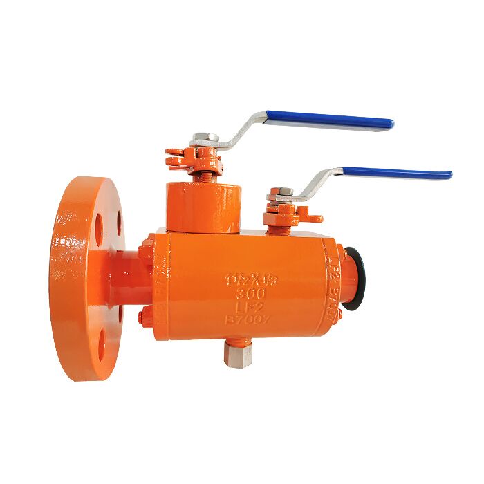 A double block and bleed ball valve