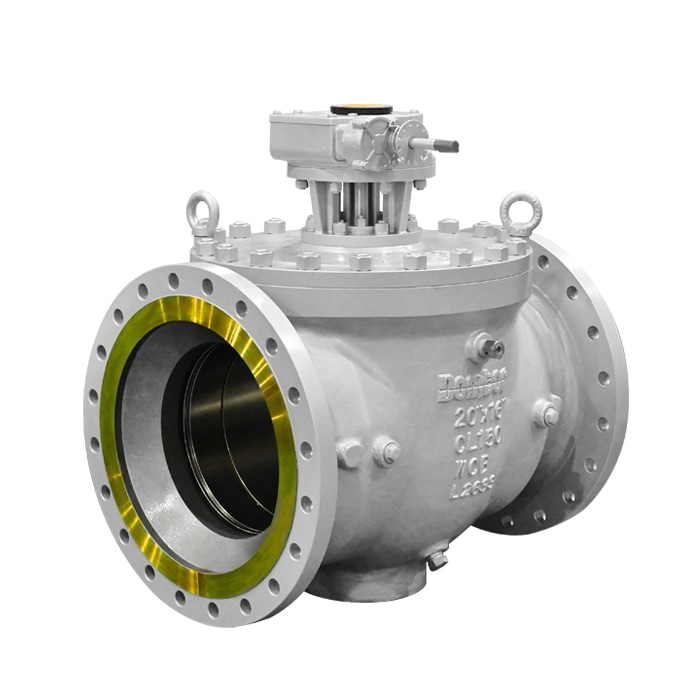 Top entry trunnion ball valve with reduce bore