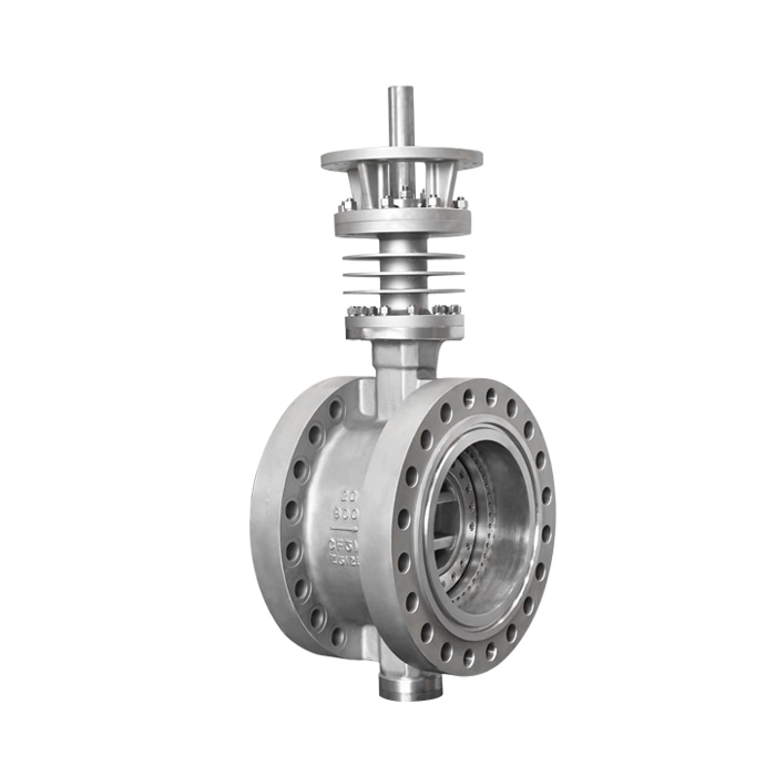 Triple offset butterfly valve with flanged type and radiator design